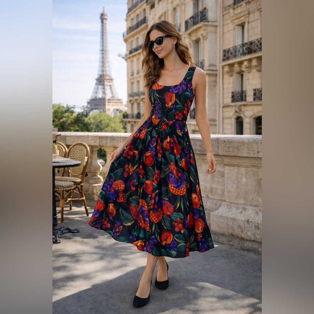 Vintage Donna Ricco for Neiman Marcus Midi Dress – Size 4 – Made in USA